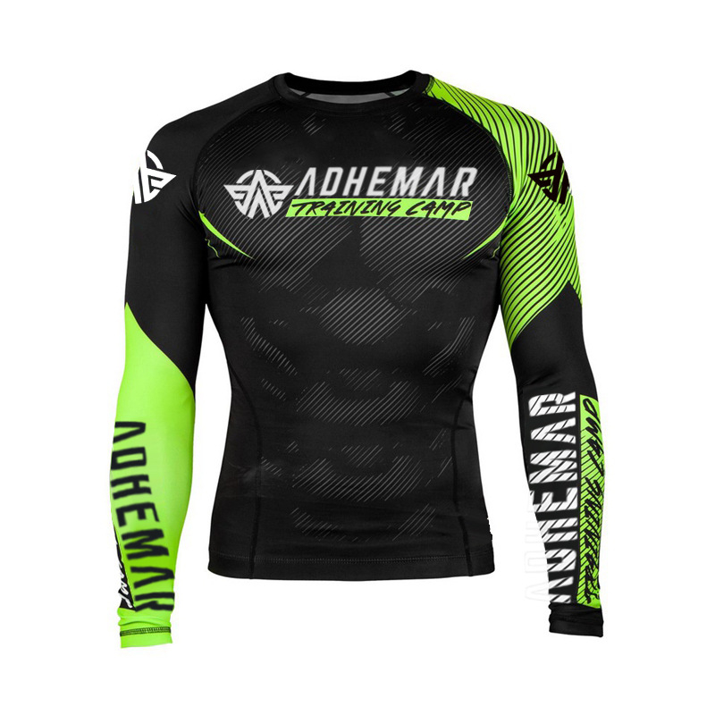 Ilgos rankovės treniravimo viršus bokso ir Muay Thai sanda, suaugusiems, unisex, Lycra audinys su 85% poliesterio įdėklu