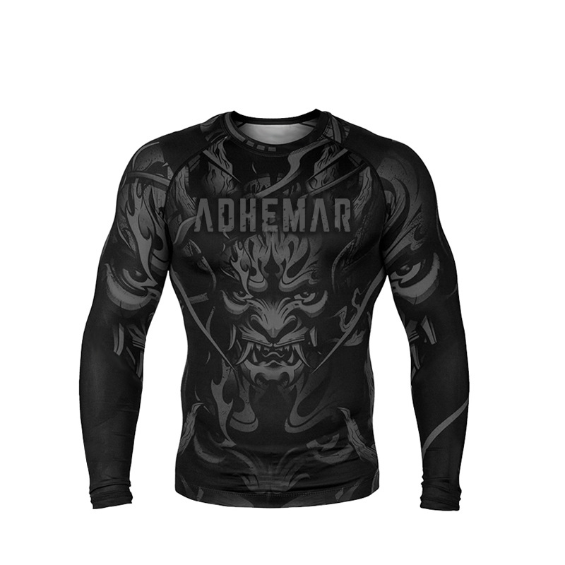 Ilgos rankovės treniravimo viršus bokso ir Muay Thai sanda, suaugusiems, unisex, Lycra audinys su 85% poliesterio įdėklu