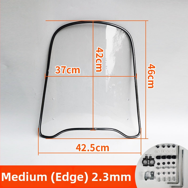 Priekinis stiklas elektrinėms transporto priemonėms, motociklams ir triratėms – modelis df-001