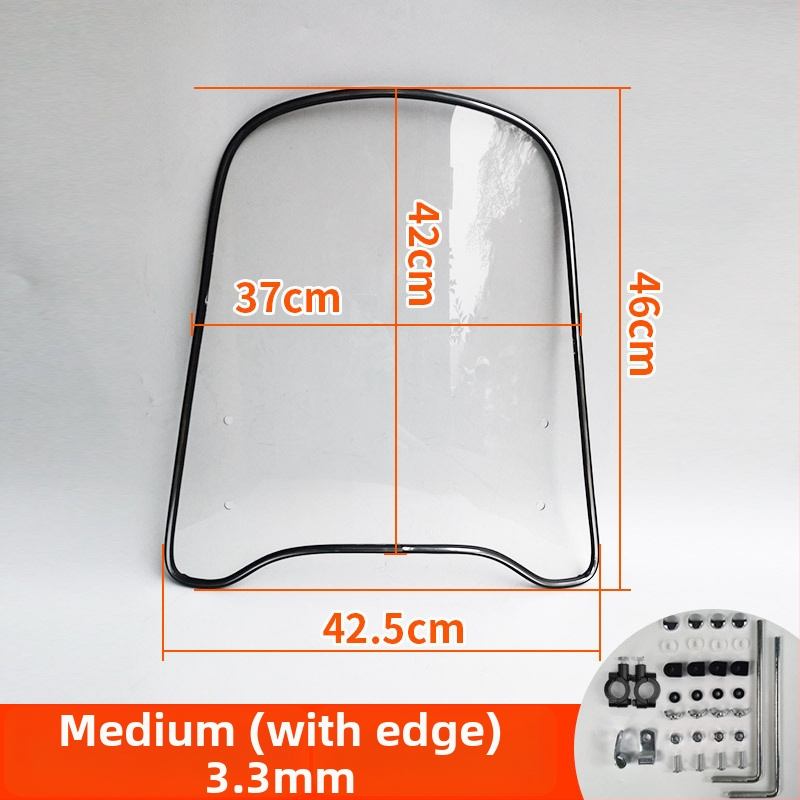 Priekinis stiklas elektrinėms transporto priemonėms, motociklams ir triratėms – modelis df-001