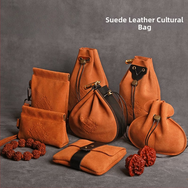 Nahast juveelide kott etnilise stiiliga – helmeste ja jade käevõru hoiukott, Hedon