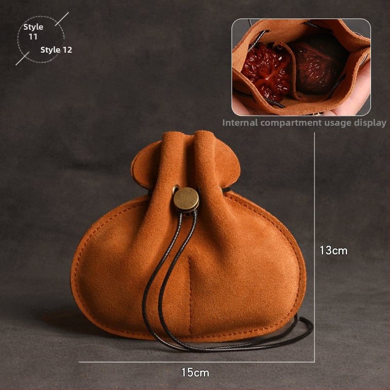 Nahast juveelide kott etnilise stiiliga – helmeste ja jade käevõru hoiukott, Hedon