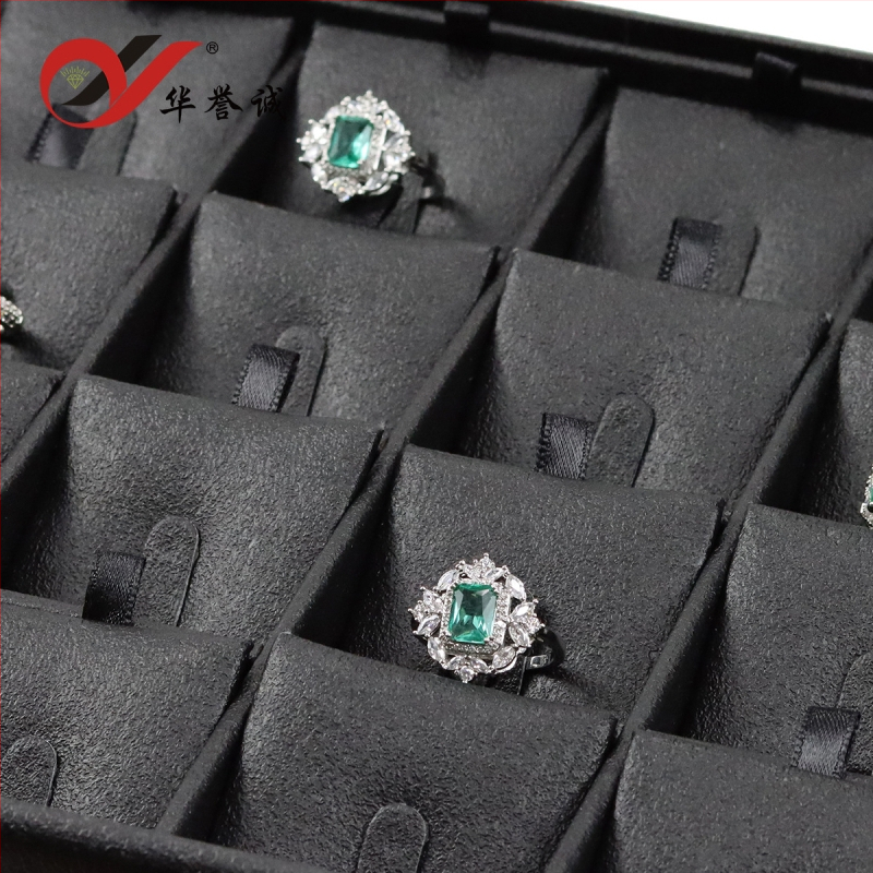 PU ādas juvelierizstrādājumu demonstrācijas trauks – viens gabals, uzkrāšanas displejs, diatomu māla korpuss, ziemeļu stils