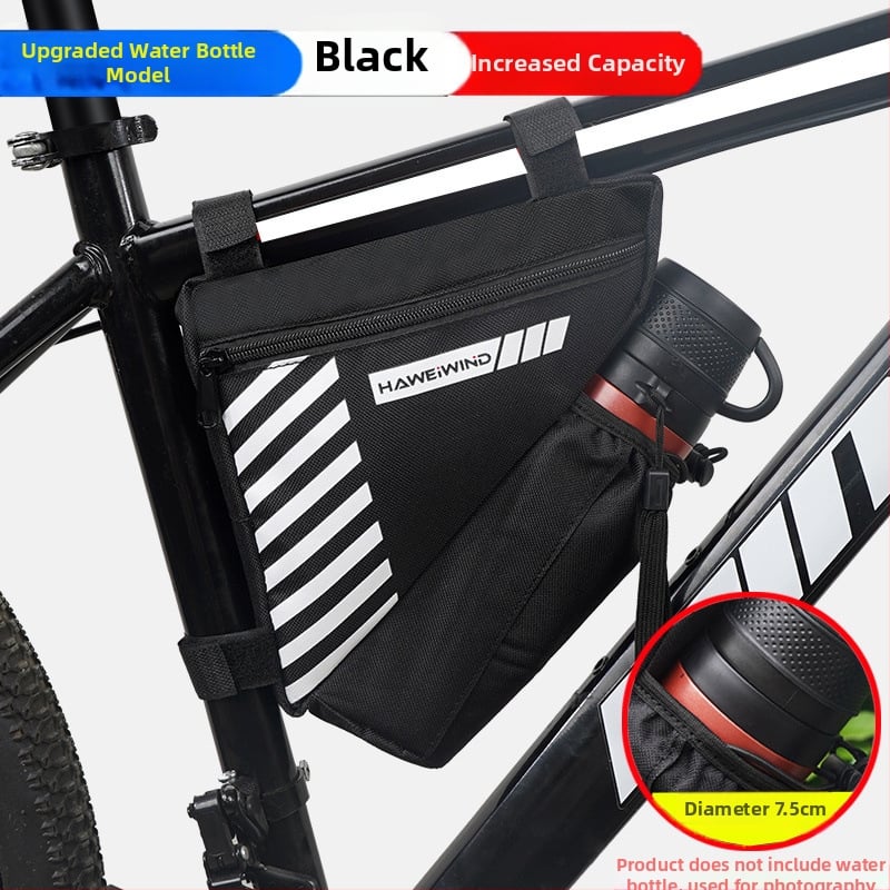 Велосипедна чанта с преден държач за вода, чанта върху горна тръба над седло и триъгълна чанта за инструменти — марка Powerful merchant; Без подплата; Категория: Чанта за велосипед