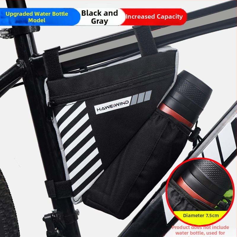 Велосипедна чанта с преден държач за вода, чанта върху горна тръба над седло и триъгълна чанта за инструменти — марка Powerful merchant; Без подплата; Категория: Чанта за велосипед