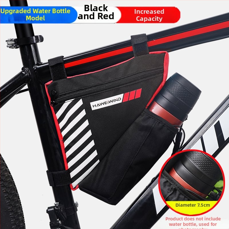 Велосипедна чанта с преден държач за вода, чанта върху горна тръба над седло и триъгълна чанта за инструменти — марка Powerful merchant; Без подплата; Категория: Чанта за велосипед
