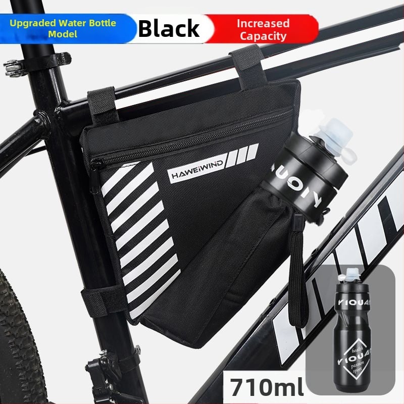Велосипедна чанта с преден държач за вода, чанта върху горна тръба над седло и триъгълна чанта за инструменти — марка Powerful merchant; Без подплата; Категория: Чанта за велосипед