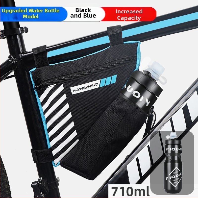 Велосипедна чанта с преден държач за вода, чанта върху горна тръба над седло и триъгълна чанта за инструменти — марка Powerful merchant; Без подплата; Категория: Чанта за велосипед