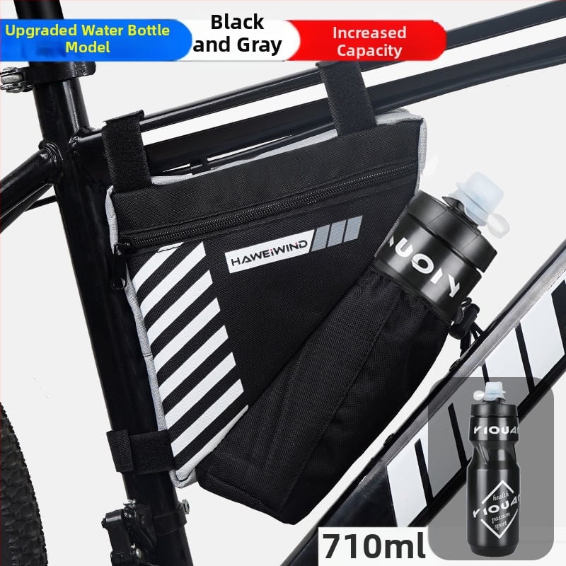 Велосипедна чанта с преден държач за вода, чанта върху горна тръба над седло и триъгълна чанта за инструменти — марка Powerful merchant; Без подплата; Категория: Чанта за велосипед