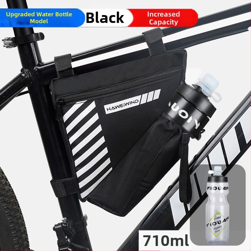 Велосипедна чанта с преден държач за вода, чанта върху горна тръба над седло и триъгълна чанта за инструменти — марка Powerful merchant; Без подплата; Категория: Чанта за велосипед