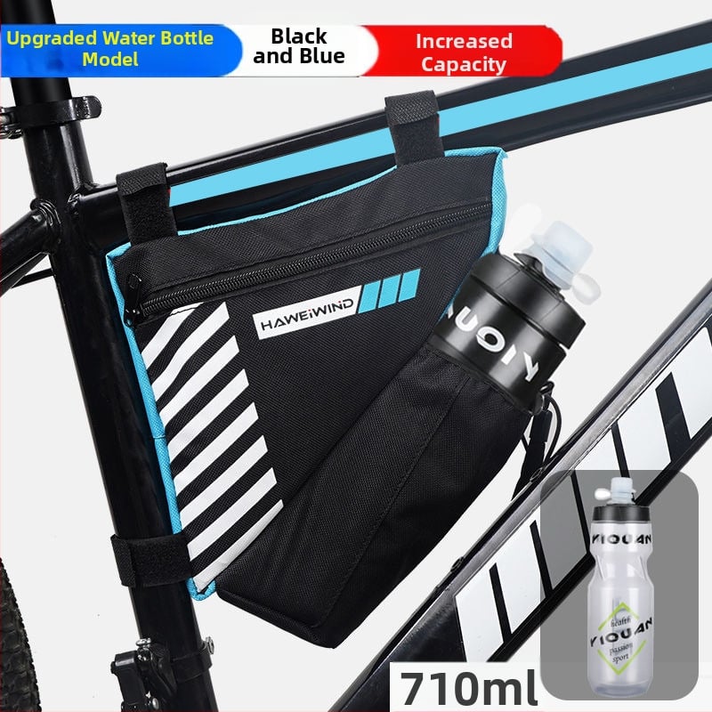 Велосипедна чанта с преден държач за вода, чанта върху горна тръба над седло и триъгълна чанта за инструменти — марка Powerful merchant; Без подплата; Категория: Чанта за велосипед