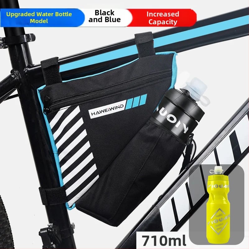 Велосипедна чанта с преден държач за вода, чанта върху горна тръба над седло и триъгълна чанта за инструменти — марка Powerful merchant; Без подплата; Категория: Чанта за велосипед