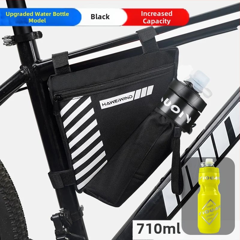 Велосипедна чанта с преден държач за вода, чанта върху горна тръба над седло и триъгълна чанта за инструменти — марка Powerful merchant; Без подплата; Категория: Чанта за велосипед