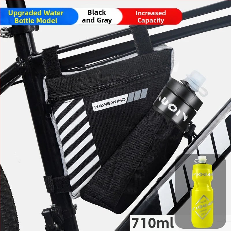 Велосипедна чанта с преден държач за вода, чанта върху горна тръба над седло и триъгълна чанта за инструменти — марка Powerful merchant; Без подплата; Категория: Чанта за велосипед