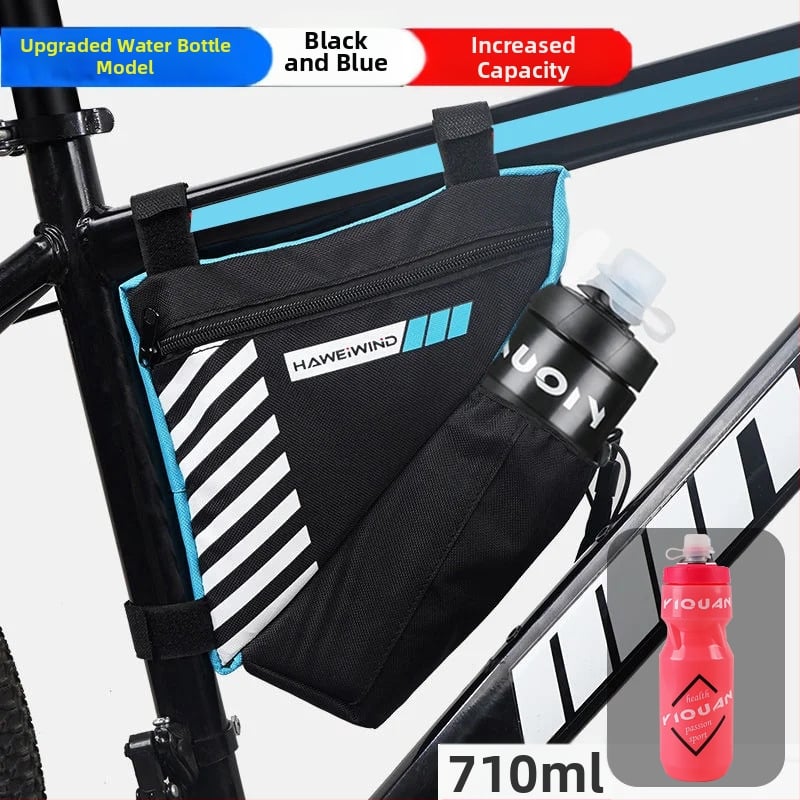 Велосипедна чанта с преден държач за вода, чанта върху горна тръба над седло и триъгълна чанта за инструменти — марка Powerful merchant; Без подплата; Категория: Чанта за велосипед