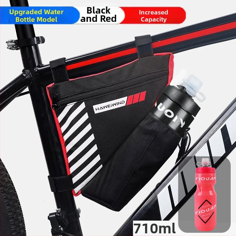 Велосипедна чанта с преден държач за вода, чанта върху горна тръба над седло и триъгълна чанта за инструменти — марка Powerful merchant; Без подплата; Категория: Чанта за велосипед
