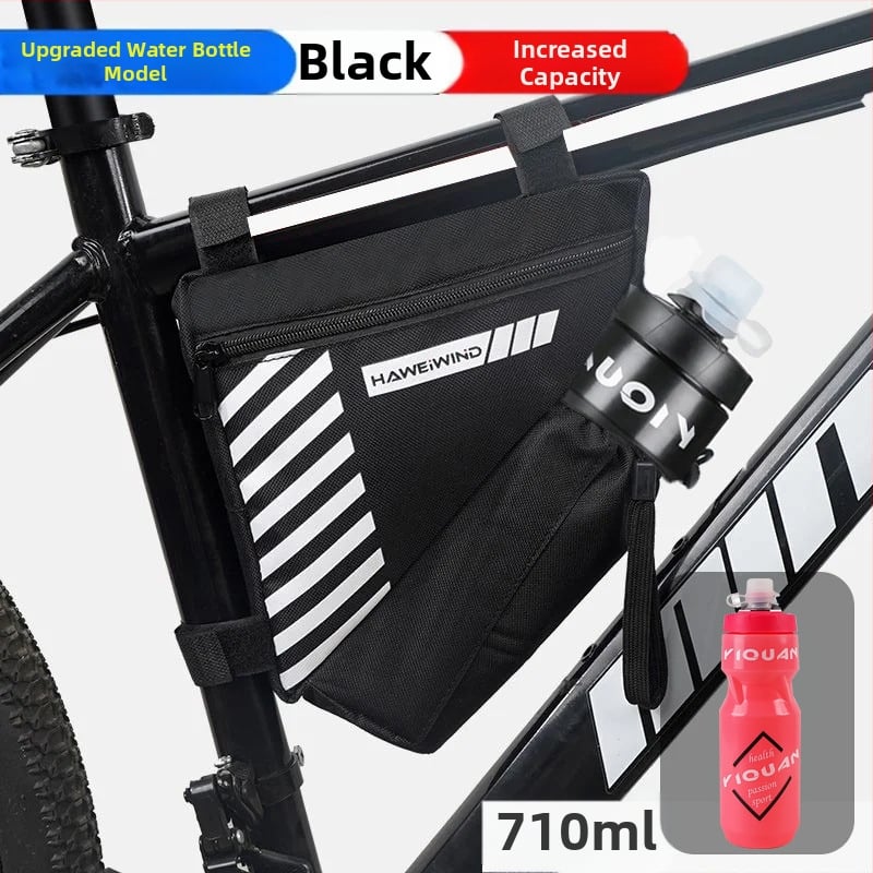 Велосипедна чанта с преден държач за вода, чанта върху горна тръба над седло и триъгълна чанта за инструменти — марка Powerful merchant; Без подплата; Категория: Чанта за велосипед