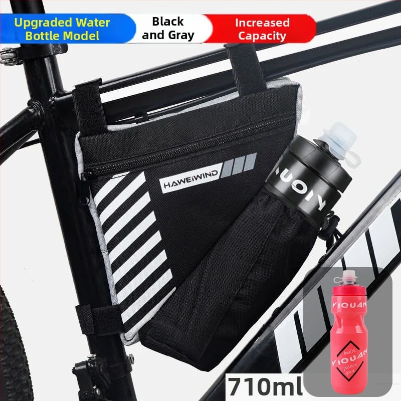 Велосипедна чанта с преден държач за вода, чанта върху горна тръба над седло и триъгълна чанта за инструменти — марка Powerful merchant; Без подплата; Категория: Чанта за велосипед