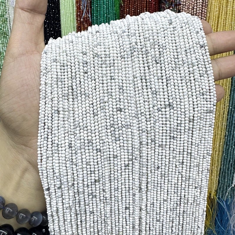 Χάντρες για κέντημα, φυσικός λίθος, χαραγμένη επιφάνεια, στρογγυλές χάντρες, μοτίβο φυσικού λίθου