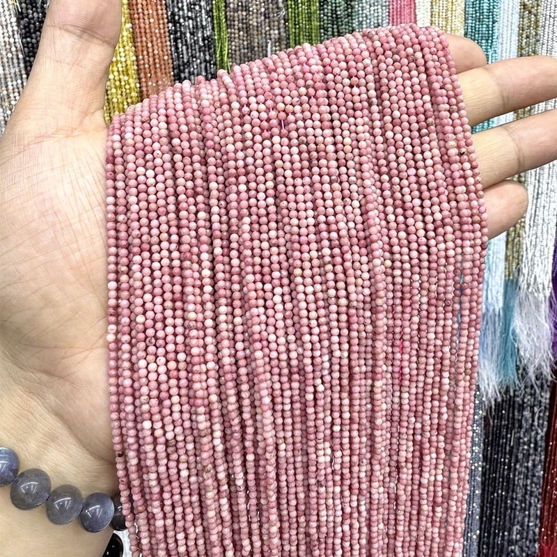 Χάντρες για κέντημα, φυσικός λίθος, χαραγμένη επιφάνεια, στρογγυλές χάντρες, μοτίβο φυσικού λίθου