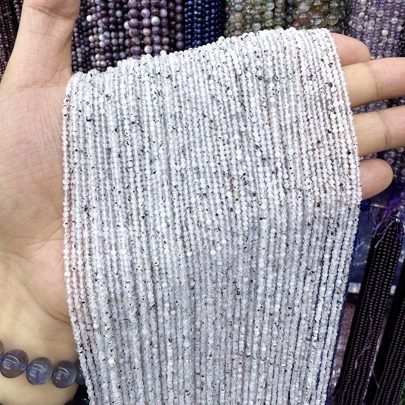 Χάντρες για κέντημα, φυσικός λίθος, χαραγμένη επιφάνεια, στρογγυλές χάντρες, μοτίβο φυσικού λίθου