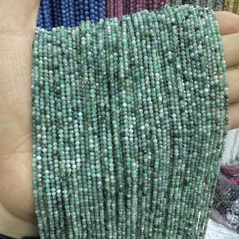 Χάντρες για κέντημα, φυσικός λίθος, χαραγμένη επιφάνεια, στρογγυλές χάντρες, μοτίβο φυσικού λίθου