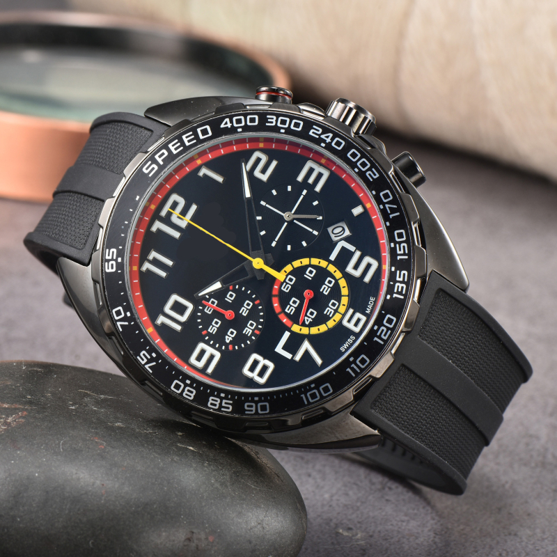 Nairicha Meeste kvarts kronograafiga kell roostevabast terasest korpuse ja rihmiga, analoogne näit, safiirklaas, liikumine 5257