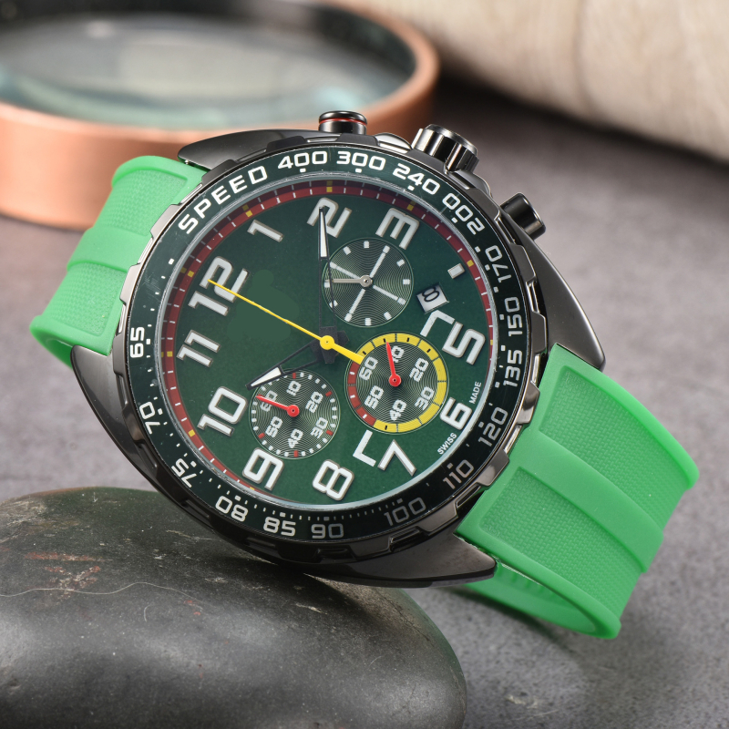 Nairicha Meeste kvarts kronograafiga kell roostevabast terasest korpuse ja rihmiga, analoogne näit, safiirklaas, liikumine 5257