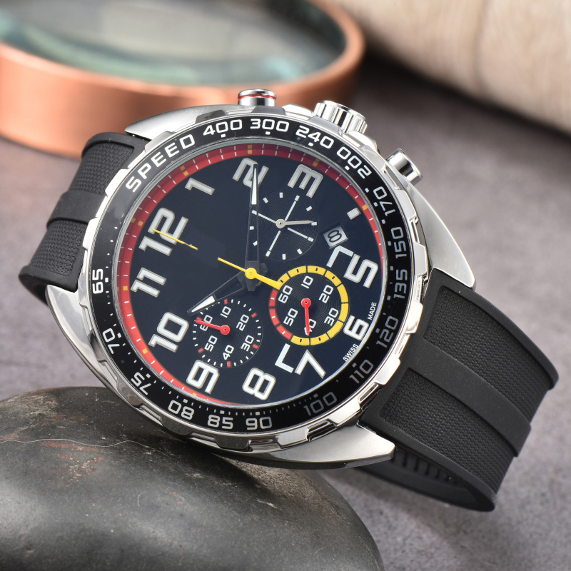 Nairicha Meeste kvarts kronograafiga kell roostevabast terasest korpuse ja rihmiga, analoogne näit, safiirklaas, liikumine 5257