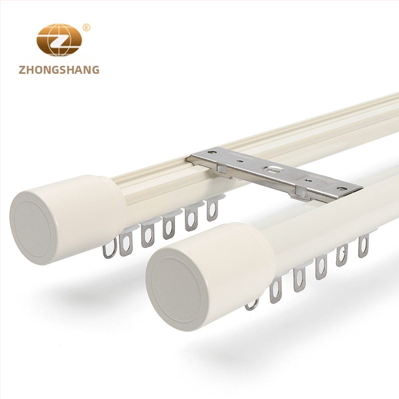 Aliuminio lydinio užuolaidų lazda, Modelis 491 apatinė bėginė juosta; Priedai: dekoratyvinė galvutė, ritė, laikiklis, tarpiklis; Stilius: šiuolaikinis paprastumas (Modelis: 491; Medžiaga: aliuminio lydinys; Tipas: užuolaidų lazda; Priedai: dekoratyvinė gal