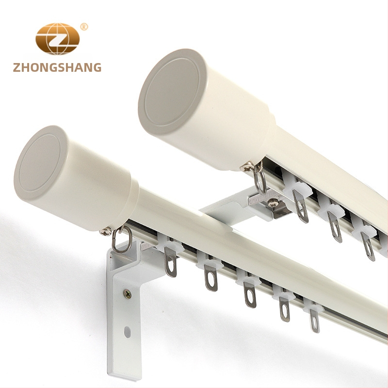 Aliuminio lydinio užuolaidų lazda, Modelis 491 apatinė bėginė juosta; Priedai: dekoratyvinė galvutė, ritė, laikiklis, tarpiklis; Stilius: šiuolaikinis paprastumas (Modelis: 491; Medžiaga: aliuminio lydinys; Tipas: užuolaidų lazda; Priedai: dekoratyvinė gal