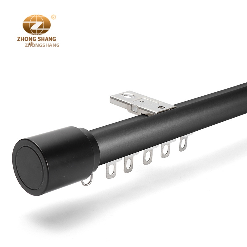 Aliuminio lydinio užuolaidų lazda, Modelis 491 apatinė bėginė juosta; Priedai: dekoratyvinė galvutė, ritė, laikiklis, tarpiklis; Stilius: šiuolaikinis paprastumas (Modelis: 491; Medžiaga: aliuminio lydinys; Tipas: užuolaidų lazda; Priedai: dekoratyvinė gal