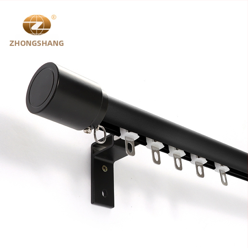 Aliuminio lydinio užuolaidų lazda, Modelis 491 apatinė bėginė juosta; Priedai: dekoratyvinė galvutė, ritė, laikiklis, tarpiklis; Stilius: šiuolaikinis paprastumas (Modelis: 491; Medžiaga: aliuminio lydinys; Tipas: užuolaidų lazda; Priedai: dekoratyvinė gal