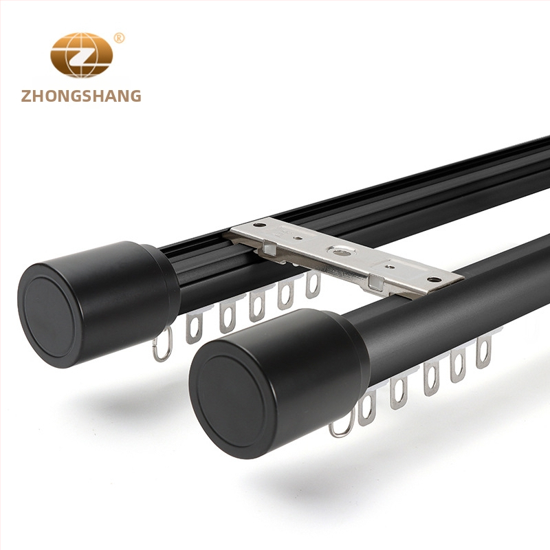 Aliuminio lydinio užuolaidų lazda, Modelis 491 apatinė bėginė juosta; Priedai: dekoratyvinė galvutė, ritė, laikiklis, tarpiklis; Stilius: šiuolaikinis paprastumas (Modelis: 491; Medžiaga: aliuminio lydinys; Tipas: užuolaidų lazda; Priedai: dekoratyvinė gal