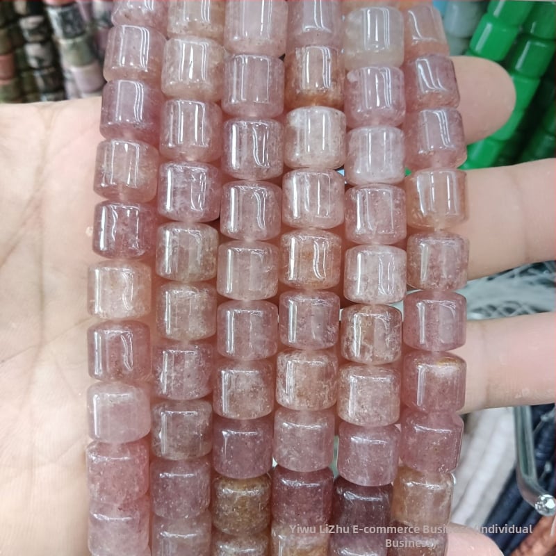 Κυλινδρικές χάντρες αχάτη από φυσική πέτρα για κοσμήματα – χειροποίητη λείανση, φυσικό μοτίβο