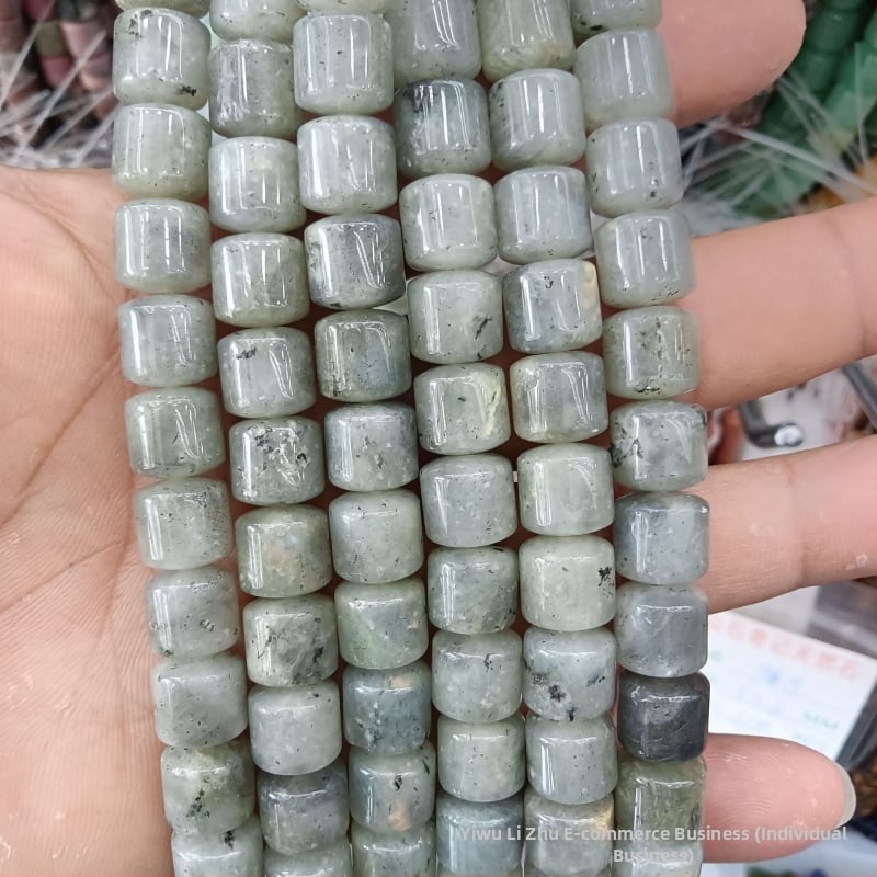 Κυλινδρικές χάντρες αχάτη από φυσική πέτρα για κοσμήματα – χειροποίητη λείανση, φυσικό μοτίβο