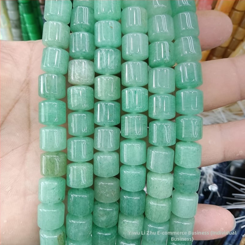 Κυλινδρικές χάντρες αχάτη από φυσική πέτρα για κοσμήματα – χειροποίητη λείανση, φυσικό μοτίβο