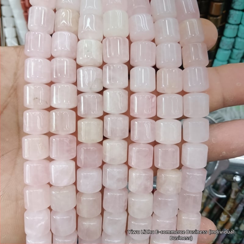 Κυλινδρικές χάντρες αχάτη από φυσική πέτρα για κοσμήματα – χειροποίητη λείανση, φυσικό μοτίβο