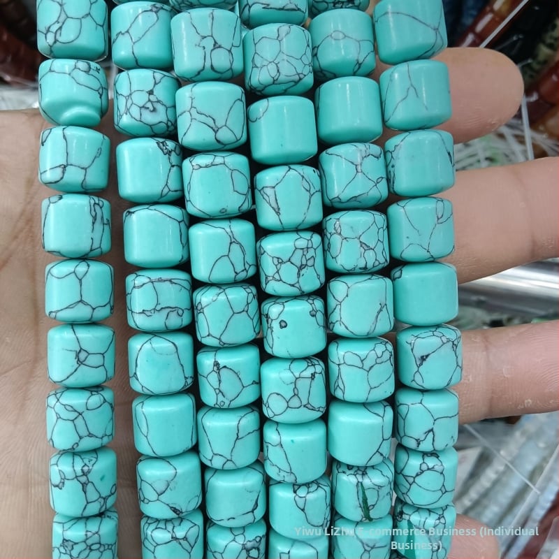 Κυλινδρικές χάντρες αχάτη από φυσική πέτρα για κοσμήματα – χειροποίητη λείανση, φυσικό μοτίβο