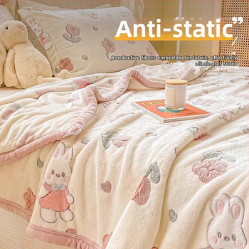 Korallfliis tekk LIFE HOME; polüestri kiud; kaal 1000 g; hooaeg kevad ja sügis; muster: taimed ja lilled