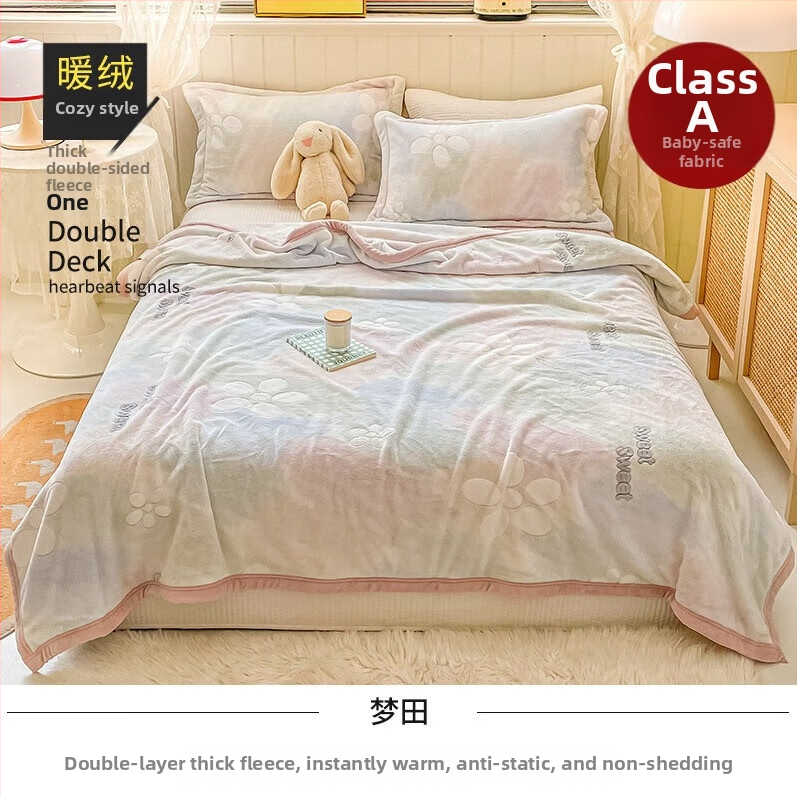 Korallfliis tekk LIFE HOME; polüestri kiud; kaal 1000 g; hooaeg kevad ja sügis; muster: taimed ja lilled