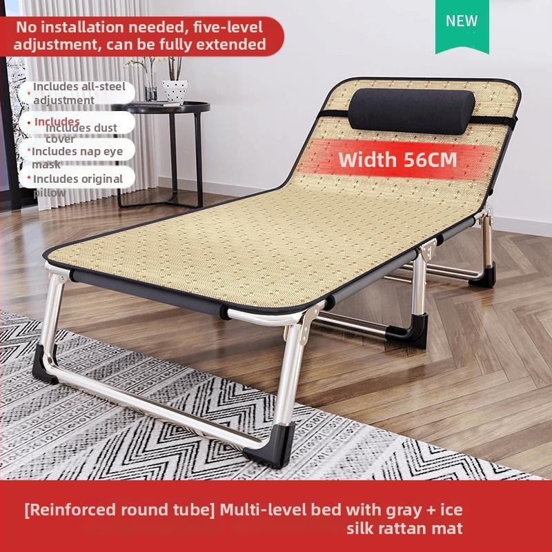 Sk lopivi kamping ležaj za jednoga s čeličnim okvirom, površina od Oxford platna, težina 1,0 kg, bez nosača