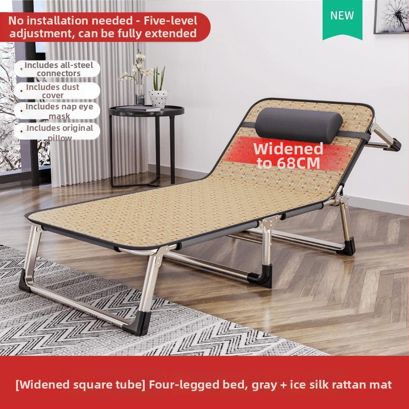 Sk lopivi kamping ležaj za jednoga s čeličnim okvirom, površina od Oxford platna, težina 1,0 kg, bez nosača