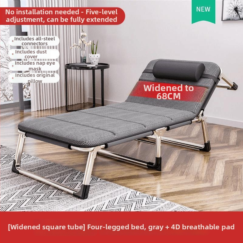 Sk lopivi kamping ležaj za jednoga s čeličnim okvirom, površina od Oxford platna, težina 1,0 kg, bez nosača