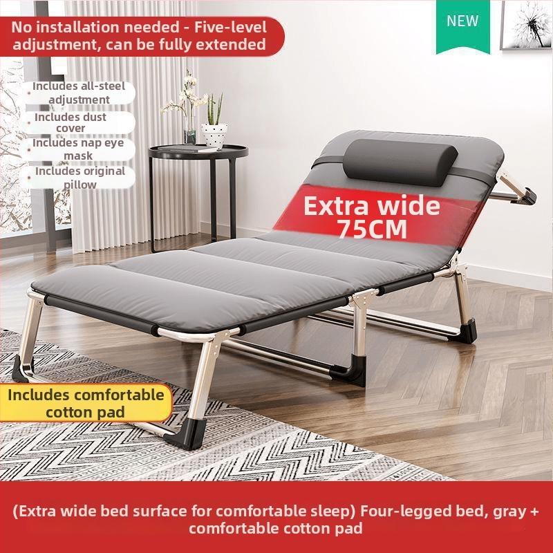 Sk lopivi kamping ležaj za jednoga s čeličnim okvirom, površina od Oxford platna, težina 1,0 kg, bez nosača