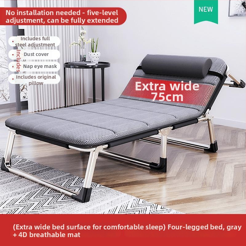 Sk lopivi kamping ležaj za jednoga s čeličnim okvirom, površina od Oxford platna, težina 1,0 kg, bez nosača