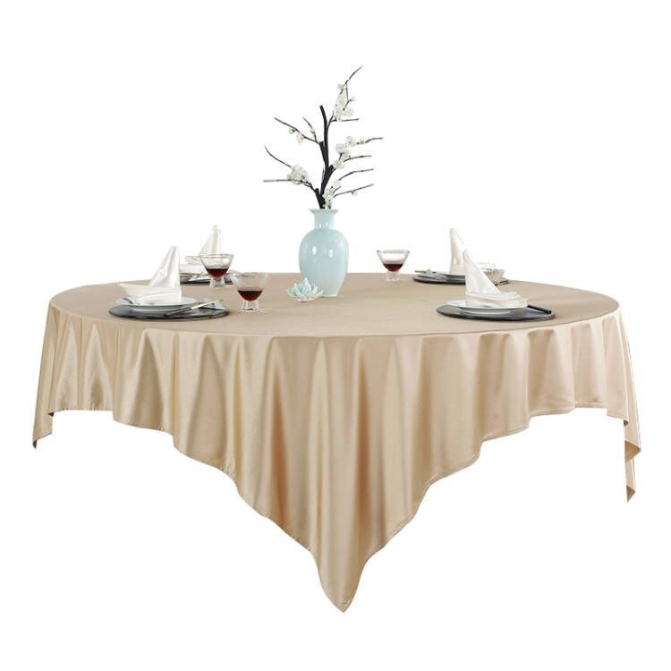 Față de masă rotundă pentru hotel, material textil, stil simplu și modern, model monocrom, rezistent la temperaturi înalte