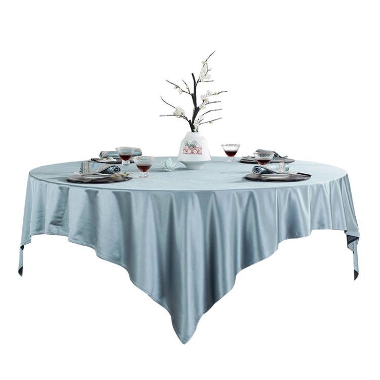 Față de masă rotundă pentru hotel, material textil, stil simplu și modern, model monocrom, rezistent la temperaturi înalte