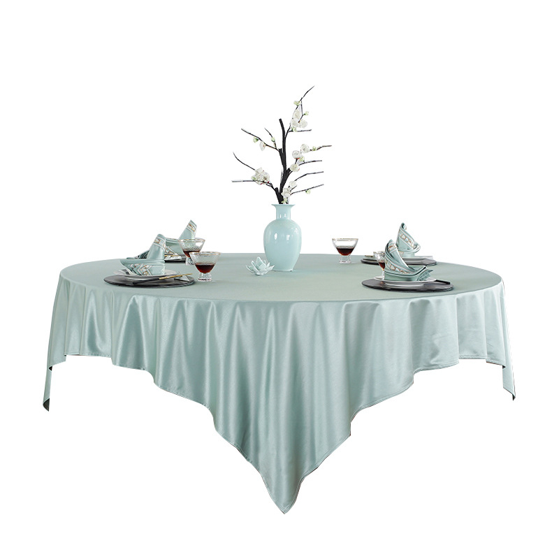 Față de masă rotundă pentru hotel, material textil, stil simplu și modern, model monocrom, rezistent la temperaturi înalte