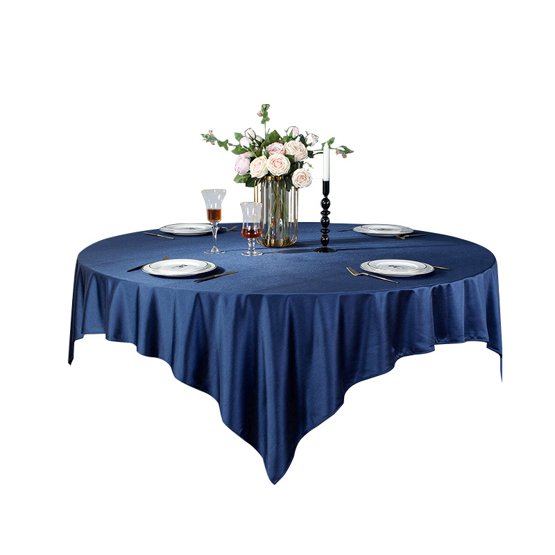 Față de masă rotundă pentru hotel, material textil, stil simplu și modern, model monocrom, rezistent la temperaturi înalte